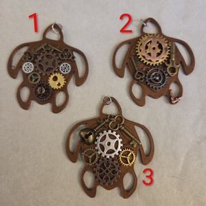 Steampunk Turtle Ornament or Pendant
